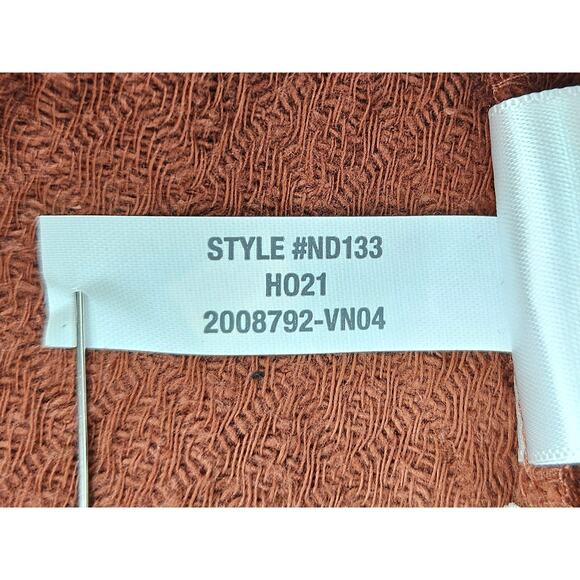 MADEWELL WOMEN'S DIAMOND JACQUARD DRAWSTRING MIDI SKIRT SIZE (XS) BURNT ORANGE - Picture 8 of 11